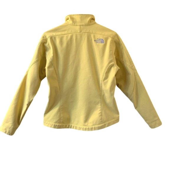 THE NORTH FACE Softshell Jacket RN 61661 30516 Womens Small Yellow Full Zip READ - Picture 2 of 12